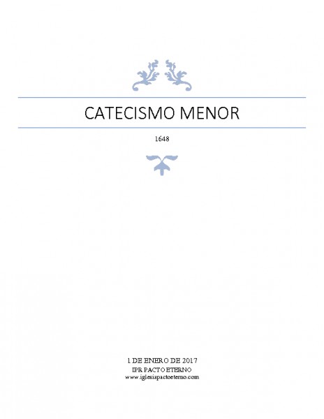 03 Catecismo Menor de Westminster